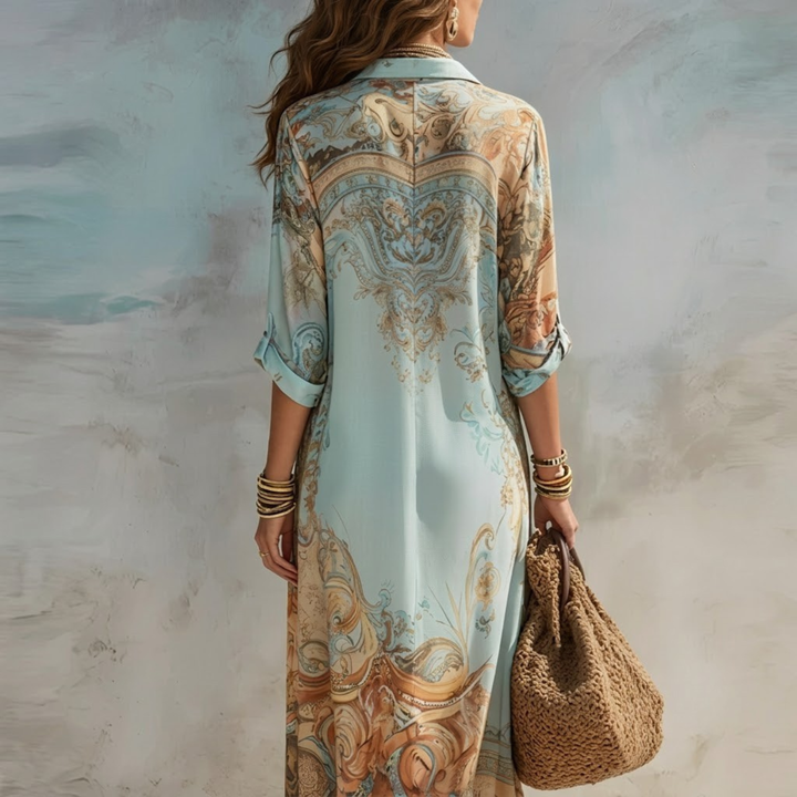 Cléo | Zijden Kaftan Maxi Jurk