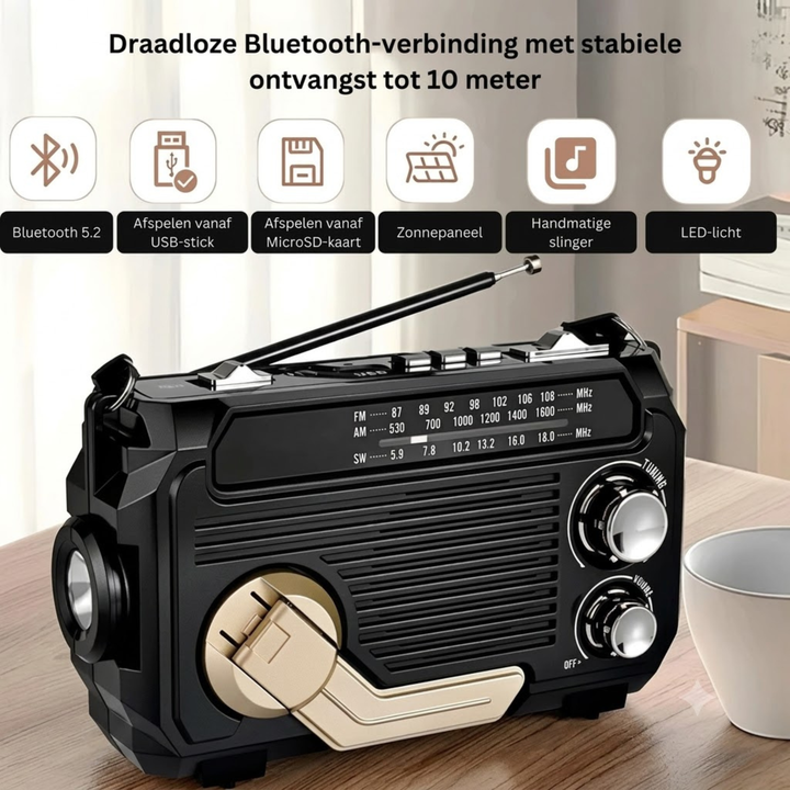 SafeWave | Multifunctionele Noodradio met Powerbank