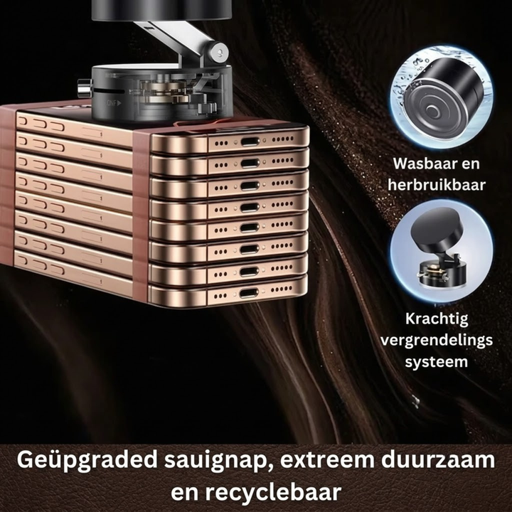 MagnoMount | Magnetische Vacuüm Telefoonhouder Met Maximale Grip