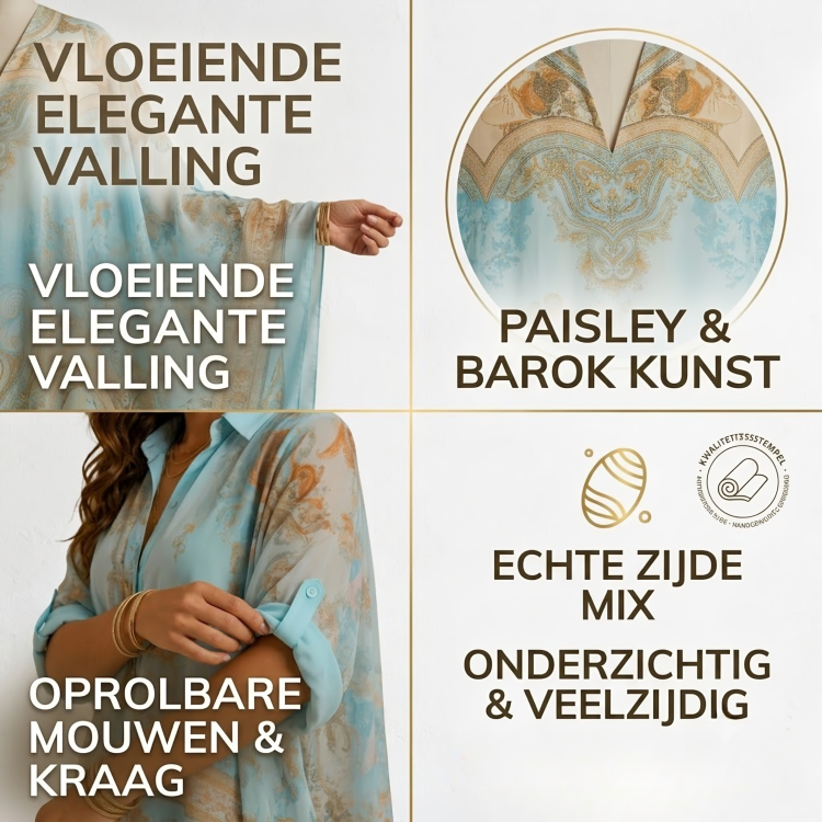 Cléo | Zijden Kaftan Maxi Jurk