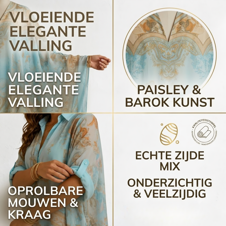 Cléo | Zijden Kaftan Maxi Jurk