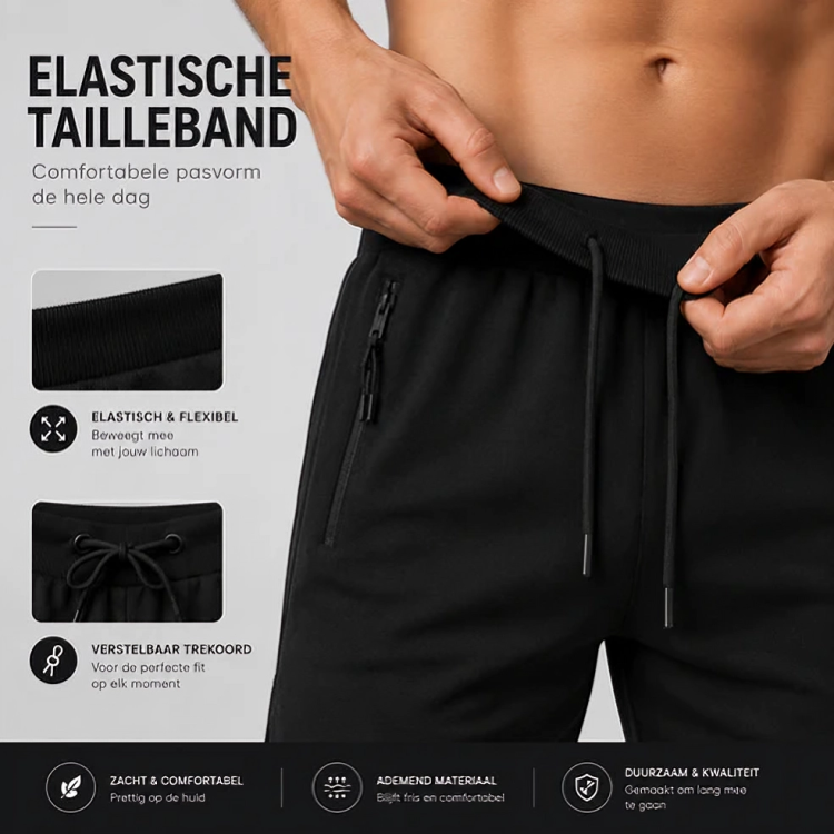 Comfort Short™ Heren – Sportshort met Ritszakken