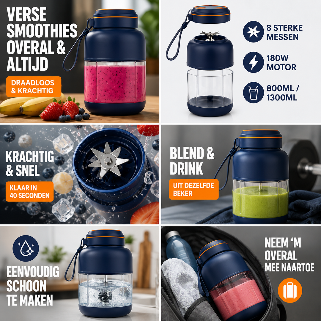 PowerBlend | Draadloze Blender Voor Smoothies & Shakes