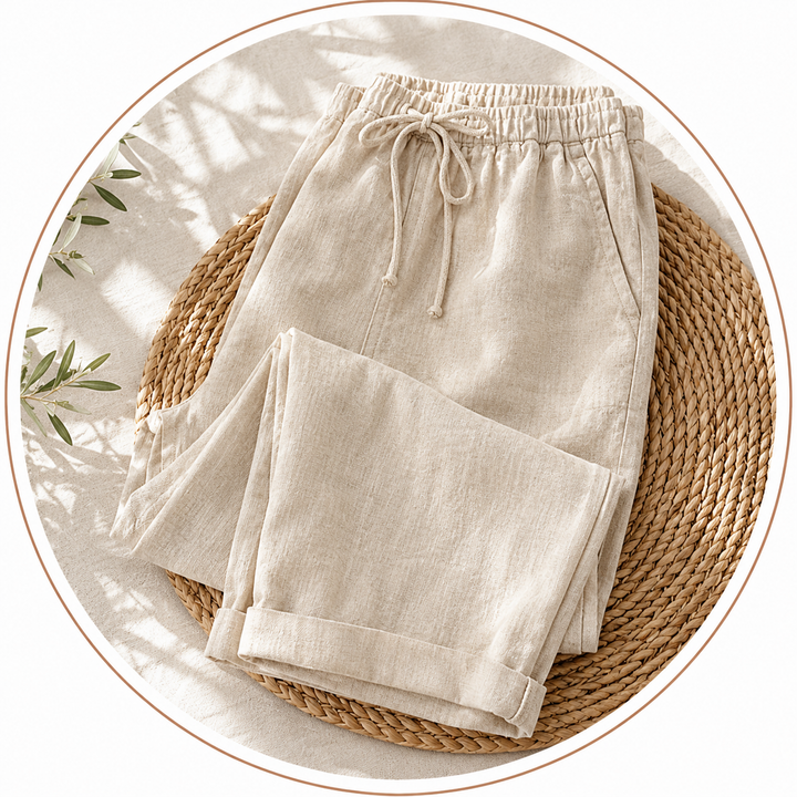 Lina Linnen-Katoen Capri Broek voor Dames