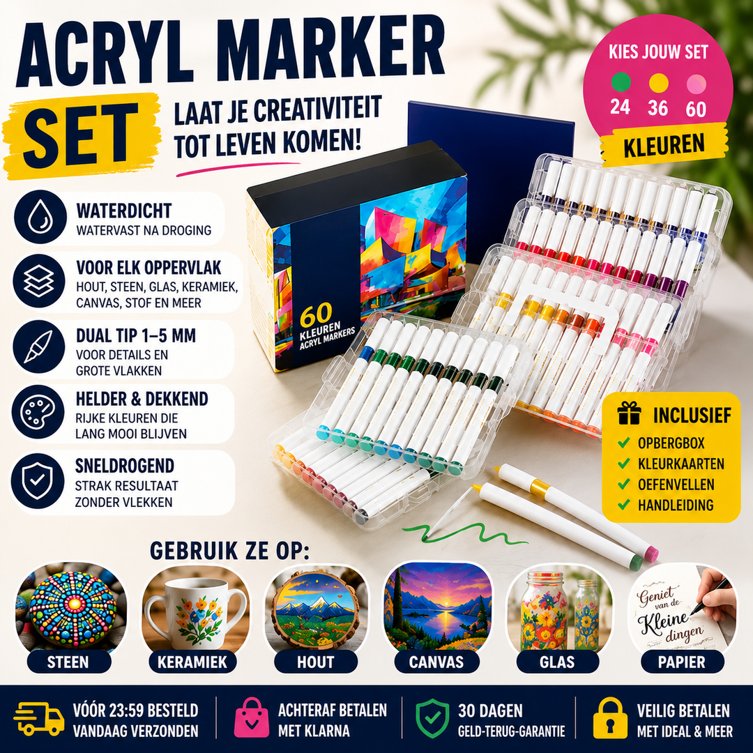 Acryl Marker | Watervaste Acryl Markers Set