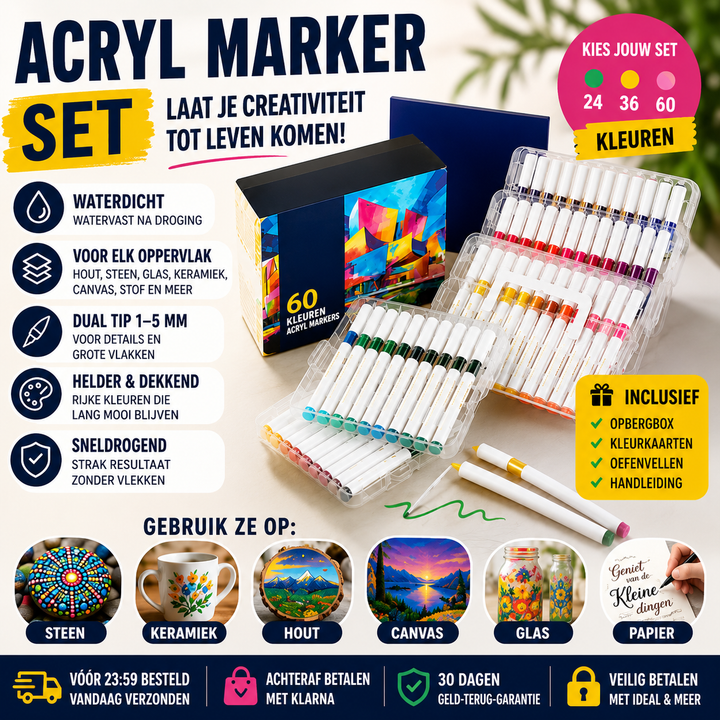 Acryl Marker | Watervaste Acryl Markers Set