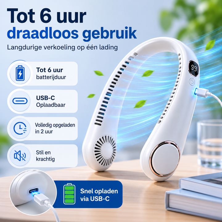 CoolBreeze Nekventilator – Handsfree Verkoeling