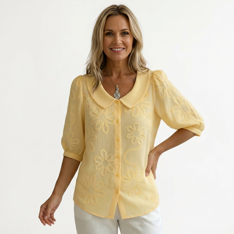 Rosalie | Geborduurde Blouse