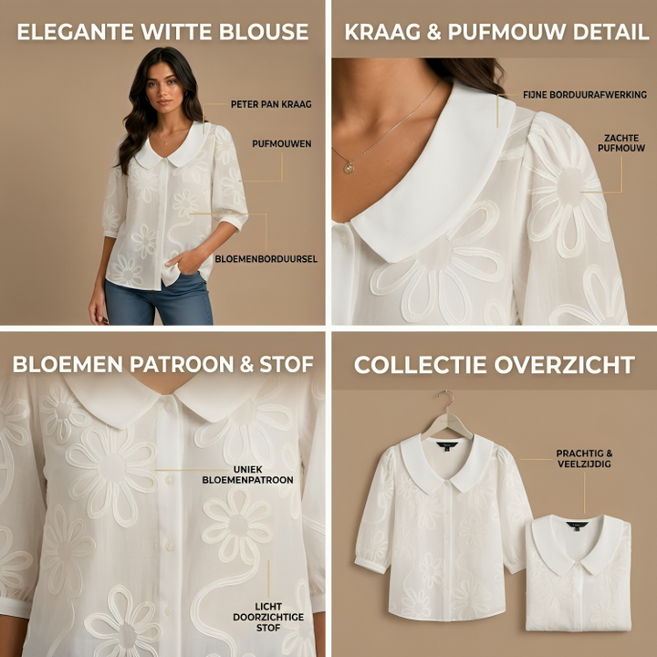 Rosalie | Geborduurde Blouse