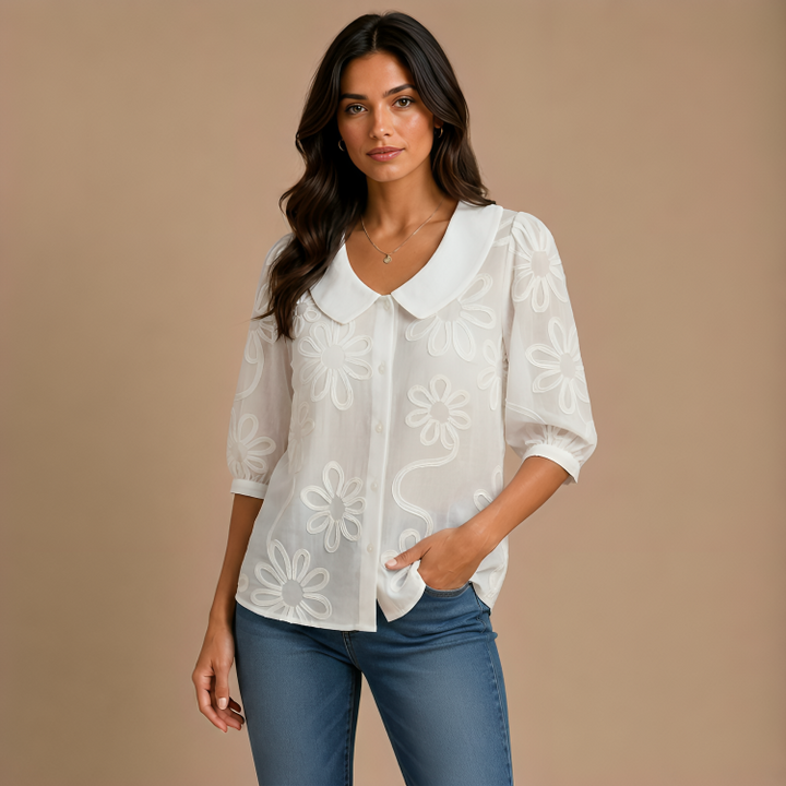 Rosalie | Geborduurde Blouse