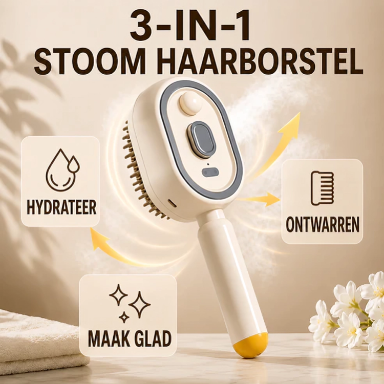 MistBrush | 3-in-1 Haarborstel met Sprayfunctie
