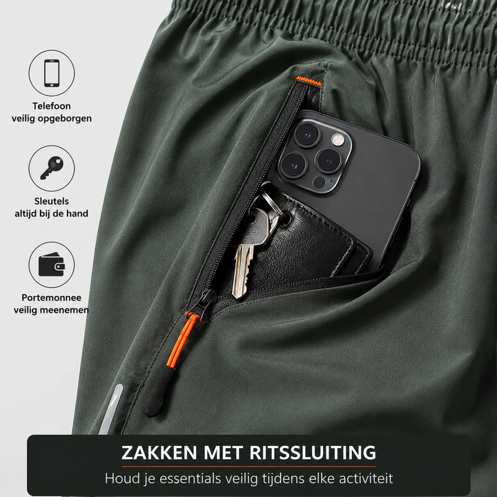 6-Pack Comfort Shorts met Ritszakken