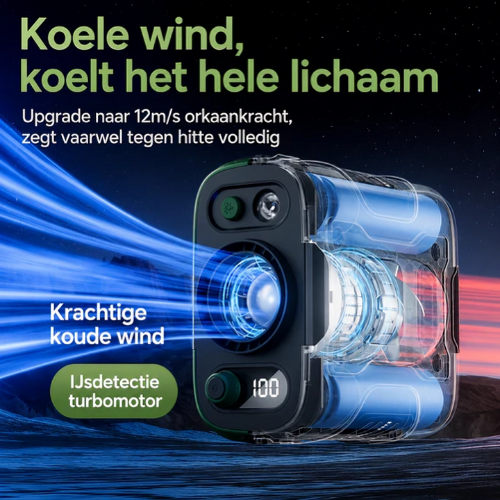 BreezeClip | Handsfree Verkoeling Tijdens Warme Dagen