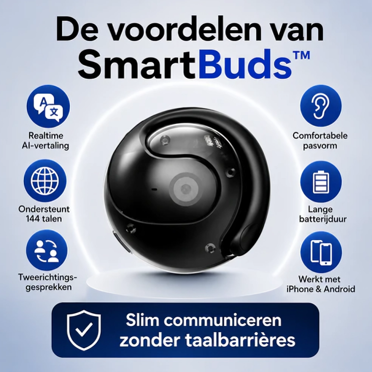 SmartBuds | AI Draadloze Oordopjes met Realtime Vertaling