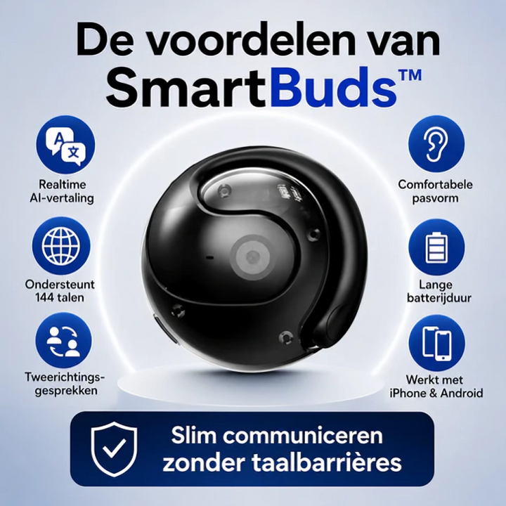 SmartBuds | AI Draadloze Oordopjes met Realtime Vertaling