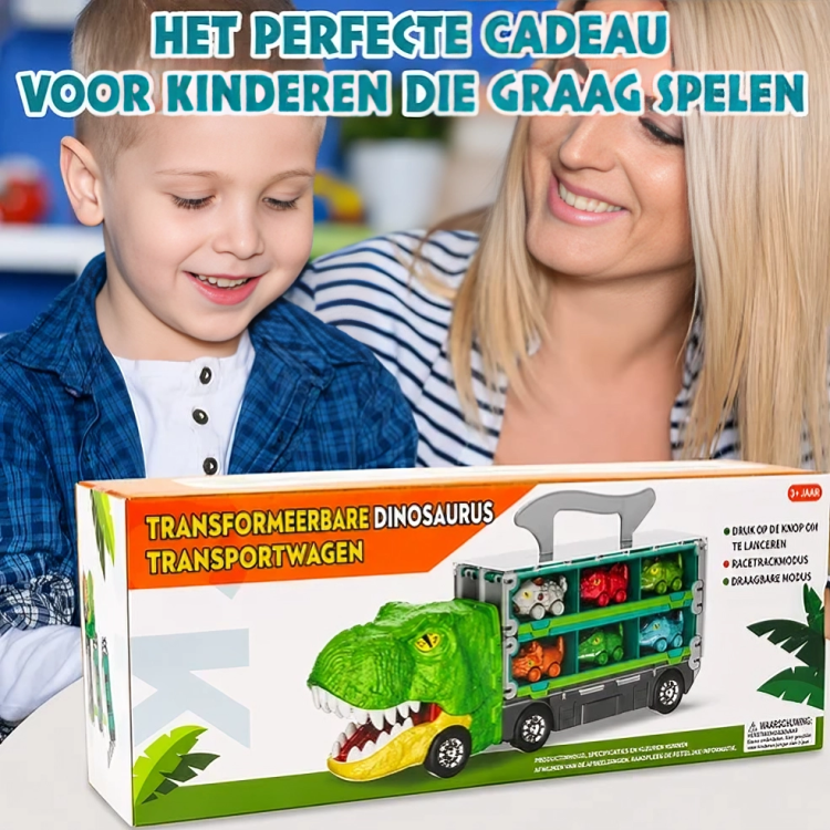 DinoRace | Dinosaurus Transporttruck met Uitklapbare Racebaan