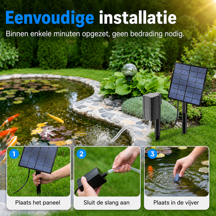 PondAerator | Zonne-energie Vijverbeluchter Zonder Stroomaansluiting