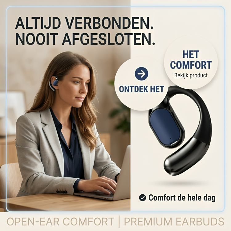 ComfortPods | Nooit Meer Pijnlijke Oordopjes - Comfortabele Open-Ear Earbuds
