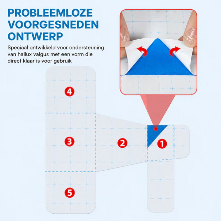 HalluxSupport | Hallux Valgus Tape voor Dagelijkse Ondersteuning