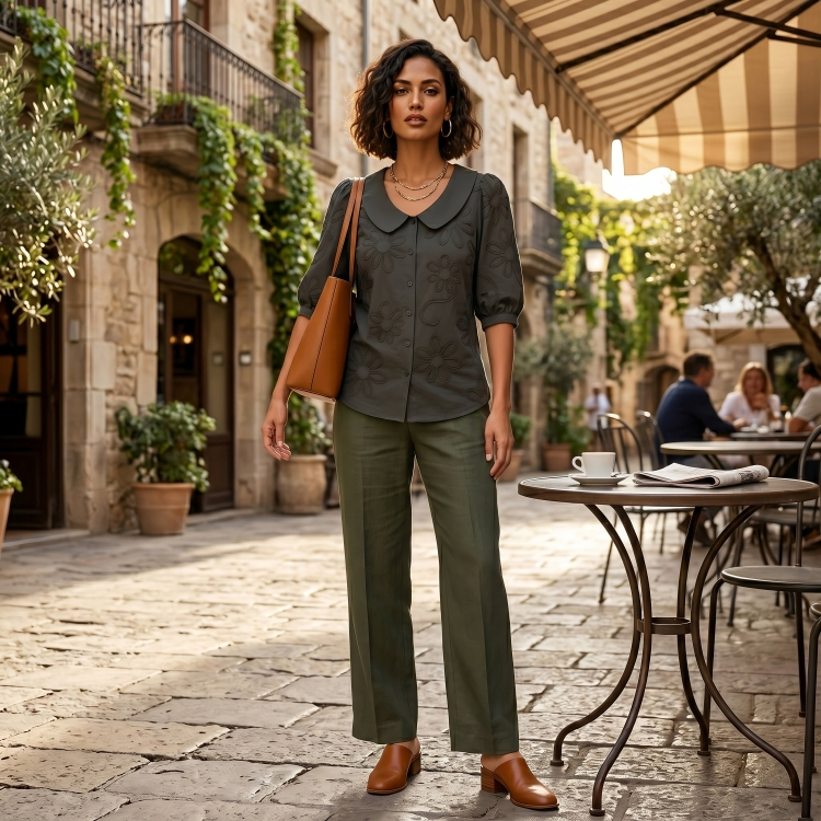 Rosalie | Geborduurde Blouse