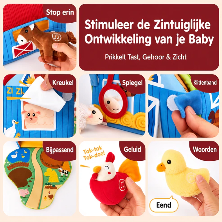 WonderBarn | Interactieve Stoffen Boerderij Met Geluid Voor De Eerste Woordjes