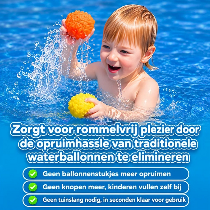 WaterSponge Balls | Herbruikbare Waterballonnen voor Eindeloos Waterplezier