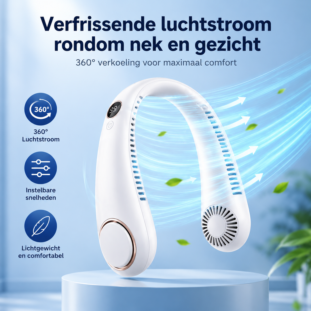CoolBreeze Nekventilator – Handsfree Verkoeling
