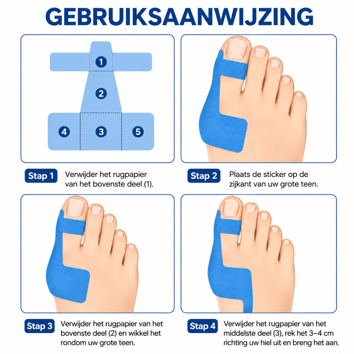 HalluxSupport | Hallux Valgus Tape voor Dagelijkse Ondersteuning