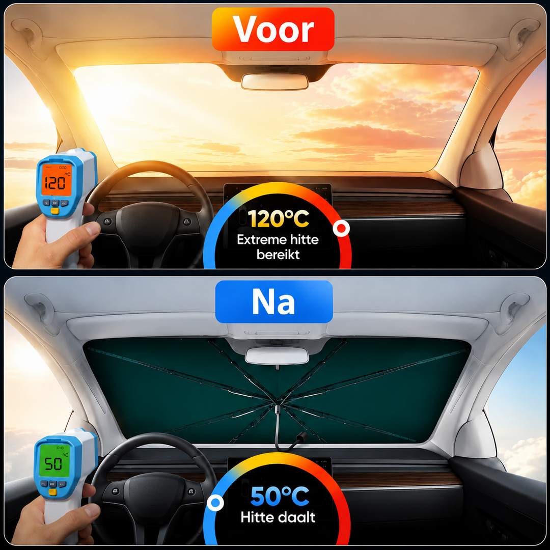 SunShield | Opvouwbaar Auto Zonnescherm – Stap In Een Koelere Auto