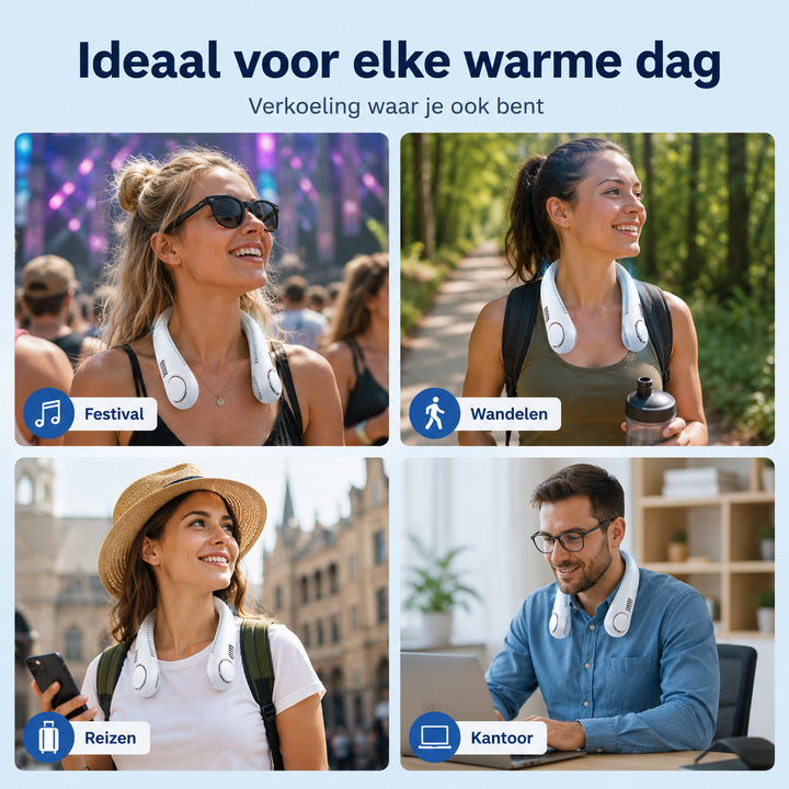 CoolBreeze Nekventilator – Handsfree Verkoeling