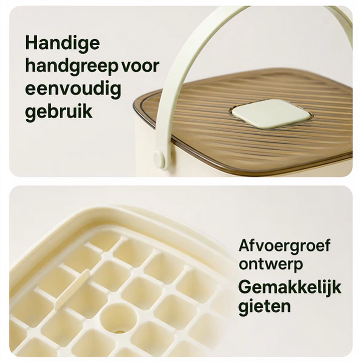 IceVault | Slimme 48-IJsblokjesmaker met Bewaarbak