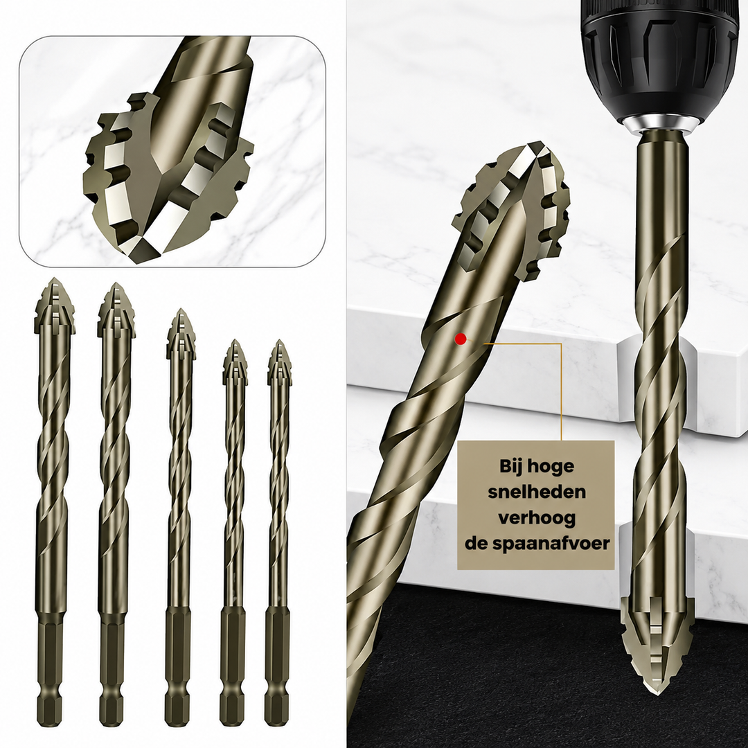 DrillPro | Multimateriaal Boorset – 5-delig