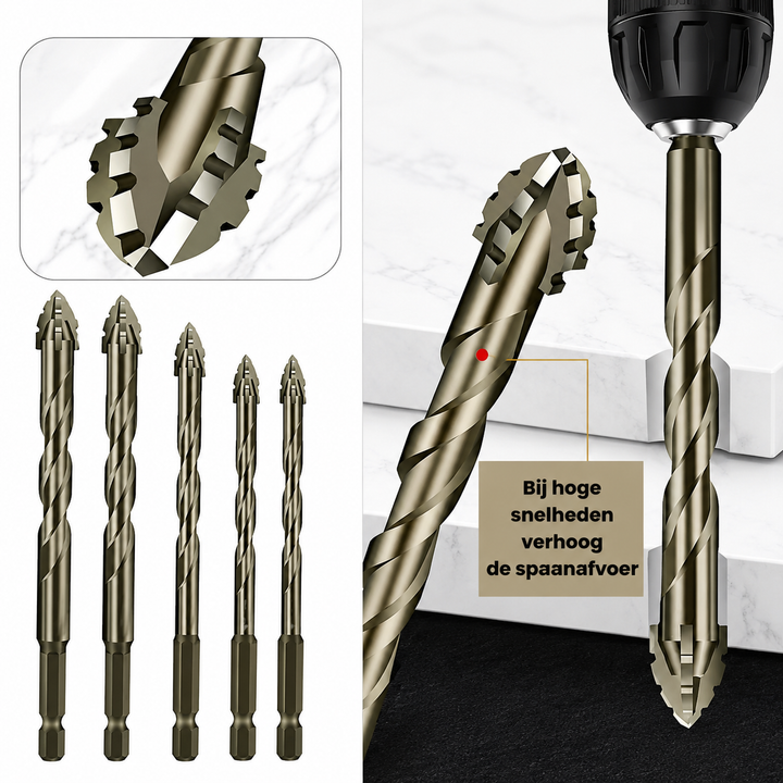 DrillPro | Multimateriaal Boorset – 5-delig
