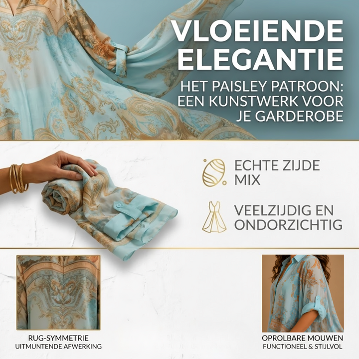 Cléo | Zijden Kaftan Maxi Jurk