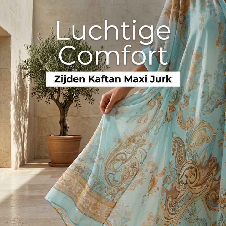 Cléo | Zijden Kaftan Maxi Jurk
