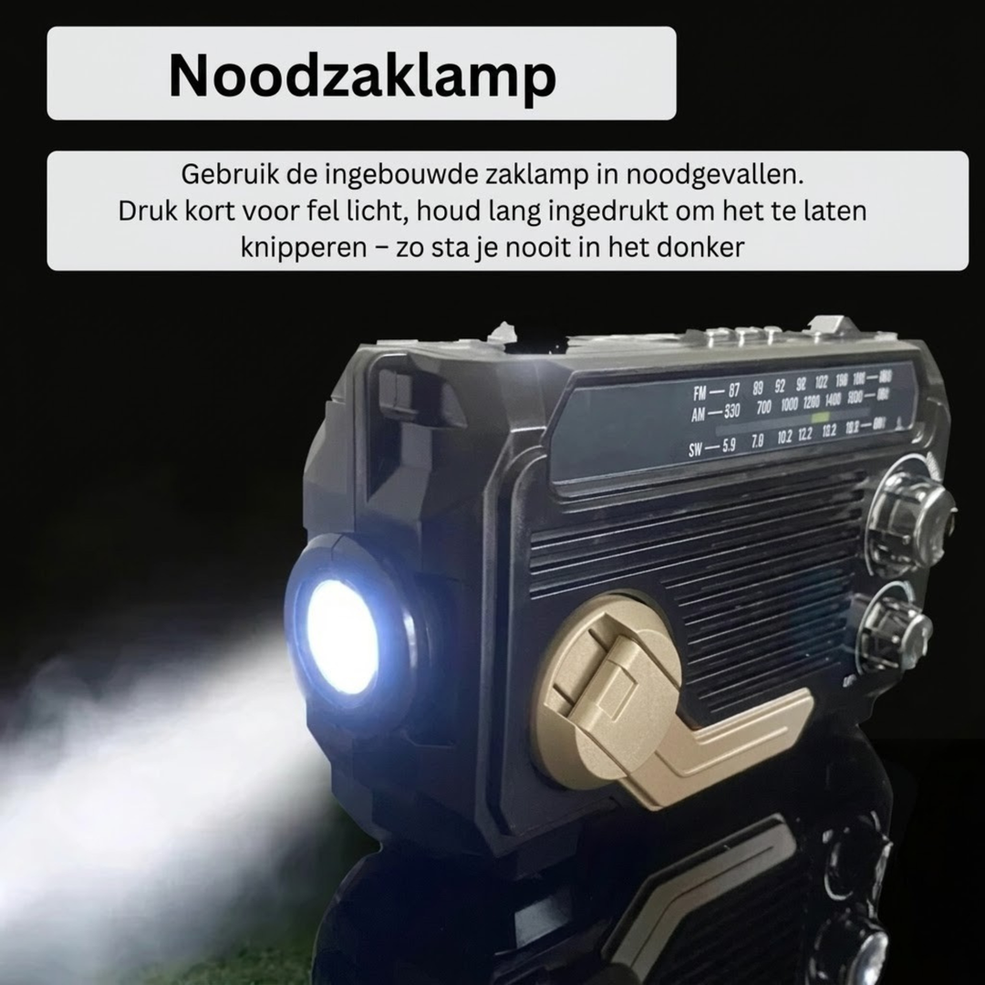 SafeWave | Multifunctionele Noodradio met Powerbank