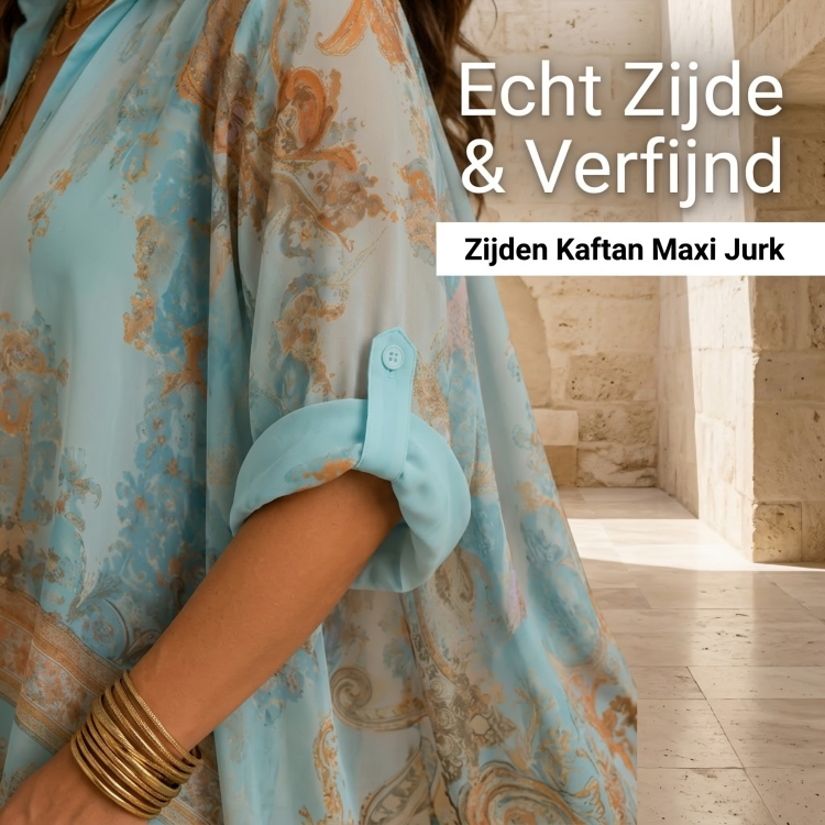 Cléo | Zijden Kaftan Maxi Jurk