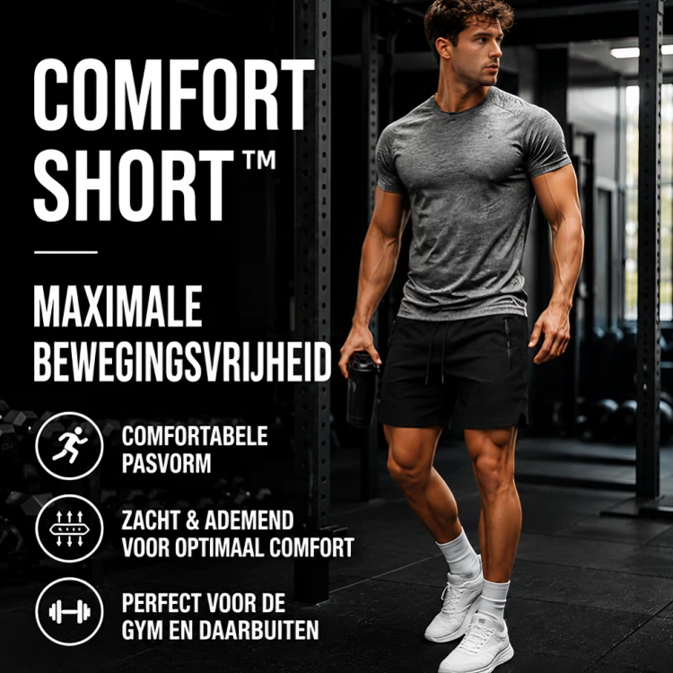 Comfort Short™ Heren – Sportshort met Ritszakken