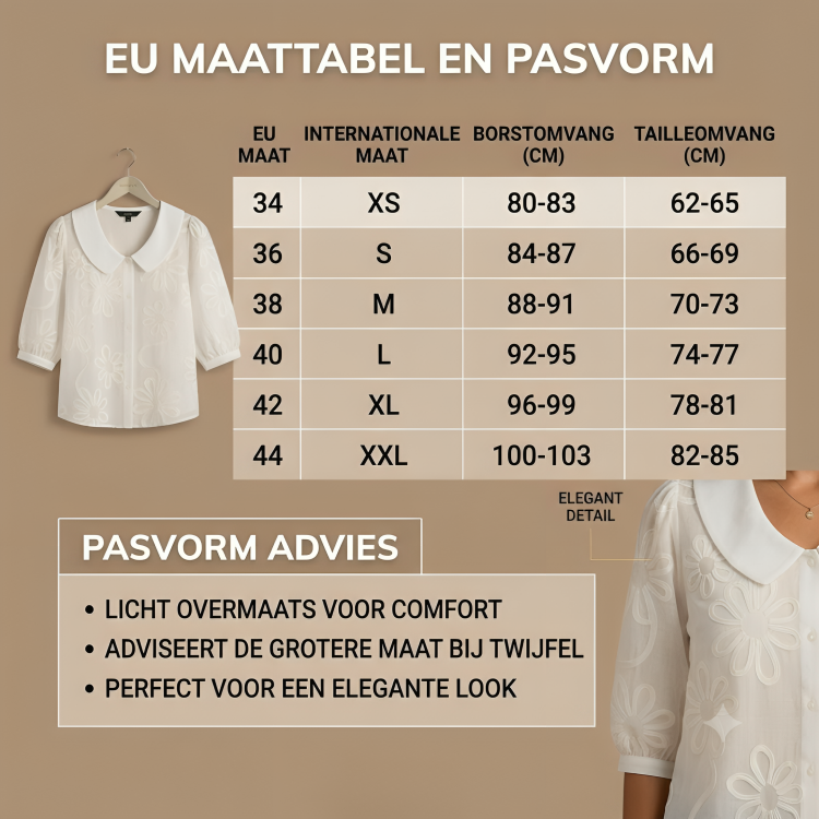 Rosalie | Geborduurde Blouse