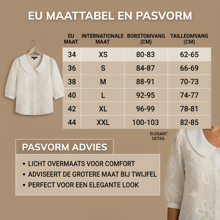 Rosalie | Geborduurde Blouse