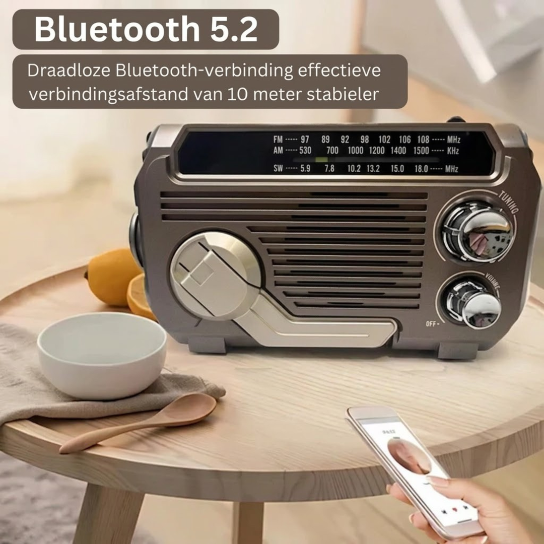 SafeWave | Multifunctionele Noodradio met Powerbank
