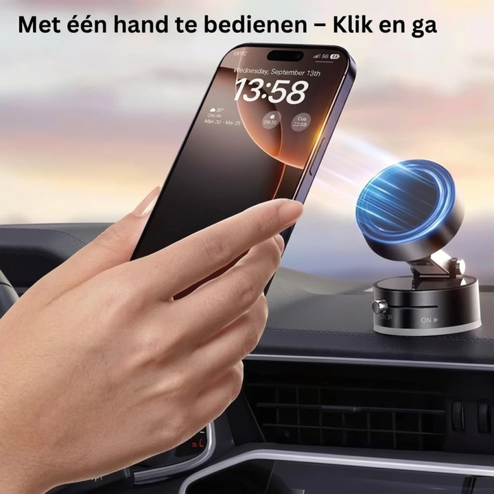 MagnoMount | Magnetische Vacuüm Telefoonhouder Met Maximale Grip