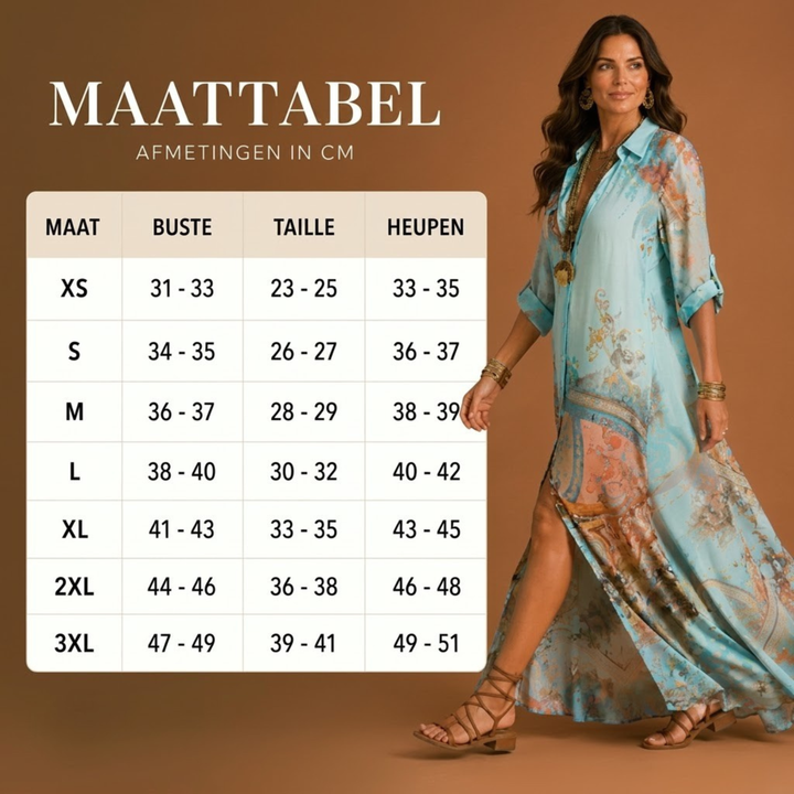Cléo | Zijden Kaftan Maxi Jurk