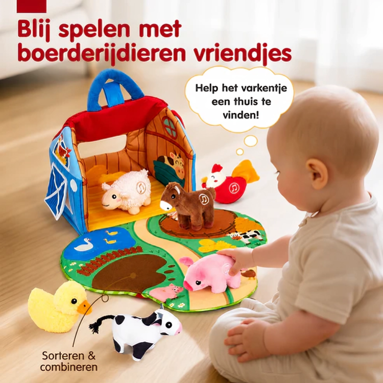 WonderBarn | Interactieve Stoffen Boerderij Met Geluid Voor De Eerste Woordjes