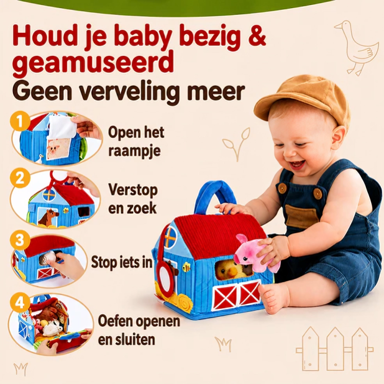 WonderBarn | Interactieve Stoffen Boerderij Met Geluid Voor De Eerste Woordjes