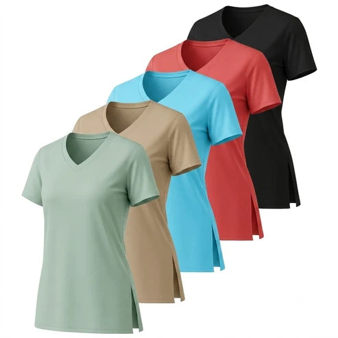 ActiveFit | 5-Pack Dames Sportshirts met V-Hals