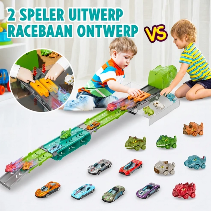 DinoRace | Dinosaurus Transporttruck met Uitklapbare Racebaan