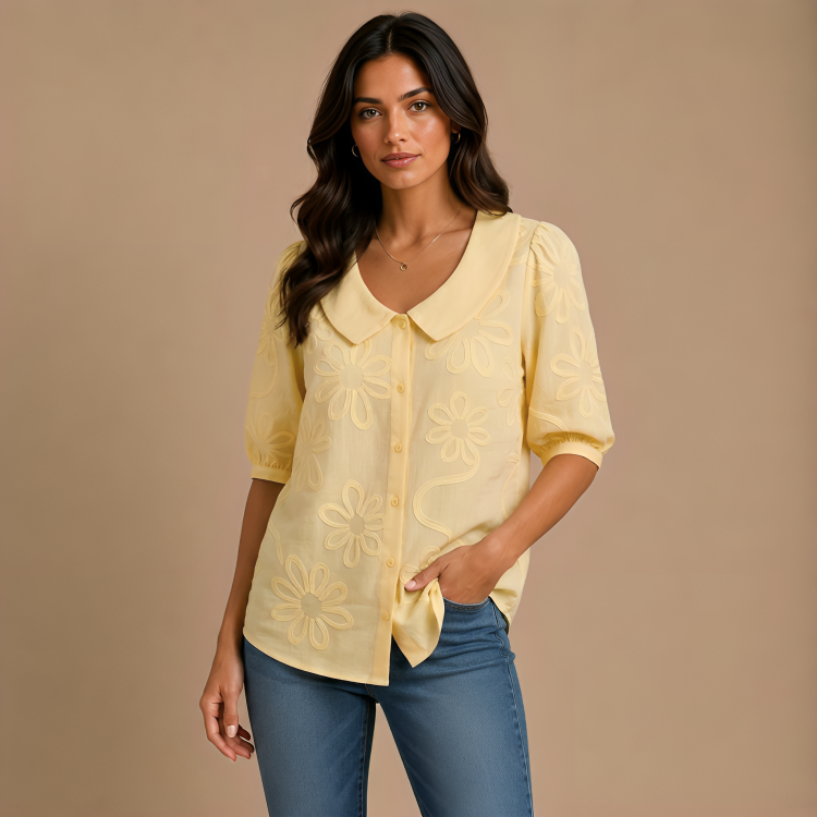 Rosalie | Geborduurde Blouse