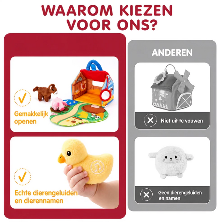 WonderBarn | Interactieve Stoffen Boerderij Met Geluid Voor De Eerste Woordjes