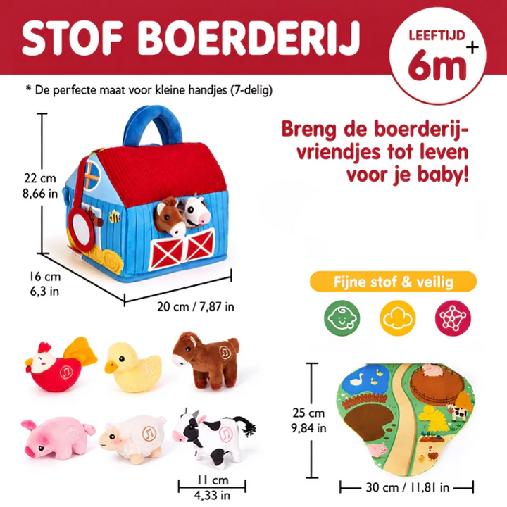 WonderBarn | Interactieve Stoffen Boerderij Met Geluid Voor De Eerste Woordjes